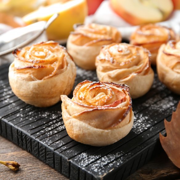 Apfel Rosen Muffins