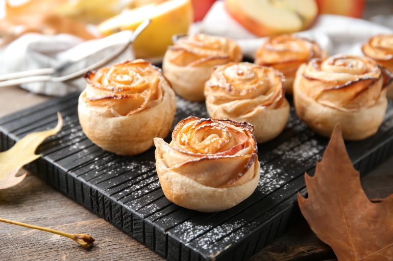 Apfel Rosen Muffins