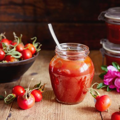 Rezept Hagebutten Marmelade, Fruchtaufstrich
